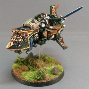 Dark Angel Captain On Jetbike # 2 by Miniature Art Studio