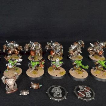 Black Orc Blood Bowl Team by figurecase