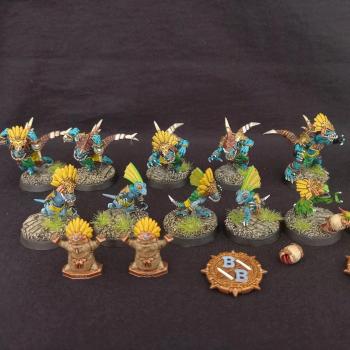 Lizardmen Blood Bowl Team by figurecase