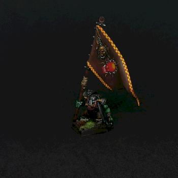 Warhammer Black Orks - Orc Battle Standard by Bauer