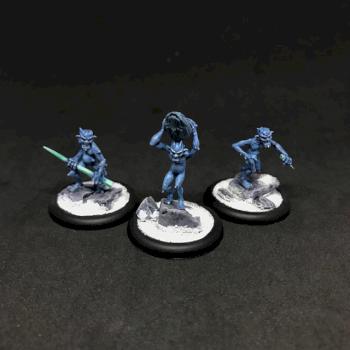 Arcanists 3X Ice Gamin Children of December pro painted Malifaux Wyrd Games by juanlurockerman