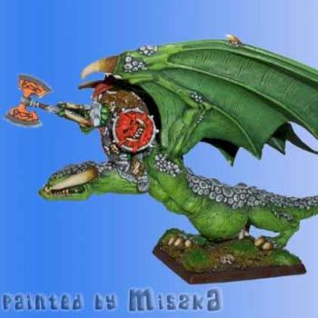 Orc Warboss on Wyvern by MiszkA