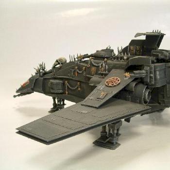 Scratchbuilt Chaos Thunderhawk (rear view) by execter