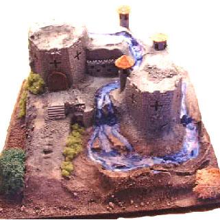 10mm,  dwarf outpost, built for warmaster by tazdechartres