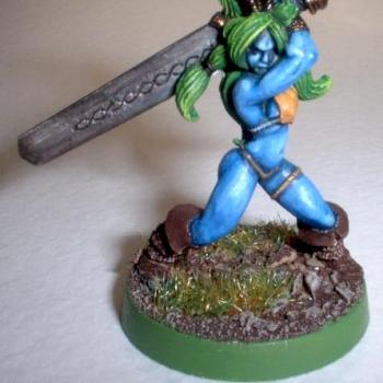 Alien Woman With Green Hair by ROSS