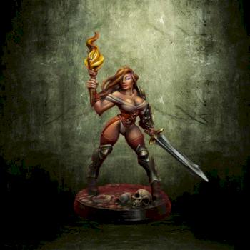 Female warrior pinup by algente