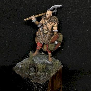 Barbarian with axe by Kazay