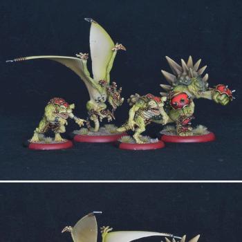 Skorne Basilisk Drake/Krea, Archidon, Rhinodon by Shi Vral