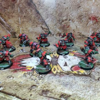 Blood Bowl Orc team by Heilbuth