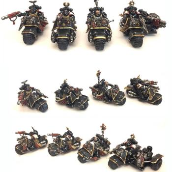 Black Templar Biker Squad with Melta Weapons by Bartolomeus777