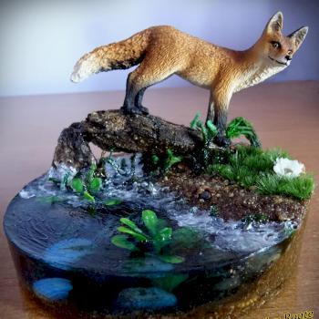 Red fox by the lake by Shadica1stClass