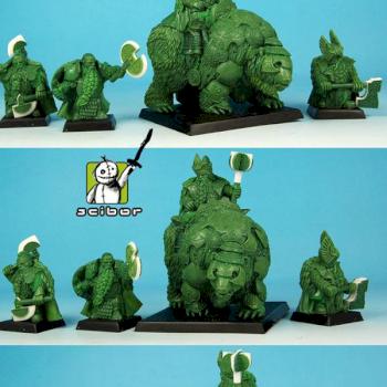 Dwarf King on War Bear from Scibor Moonsrous Miniatures by Scibor
