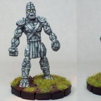Stone Golem -- heroclix repaint by cassius