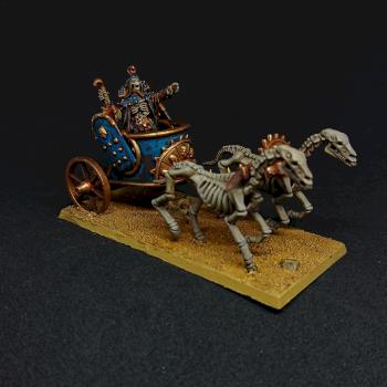 Warhammer Khemri Tomb King on chariot by Bauer