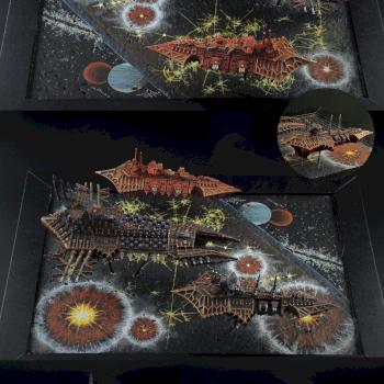 „Chaos raid“ Battlefleet Gothic diorama by critter
