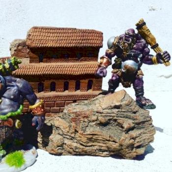 Ogre Chieftain and Ogre Bodyguard by MrSlugWilson