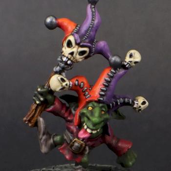 Rebel Miniatures PAINTED Goblin Jester D&D RPG 28mm Dark Hold (METAL MINIATURE) by mikecarrero