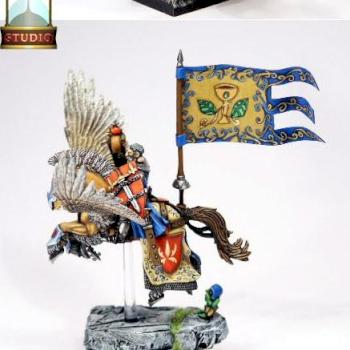 BRETONNIA Pegasus Knight Standard / Hero by LaurelinM