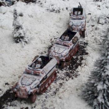 15mm Sd.Kfz 251 "winter" Flames of war by Blom