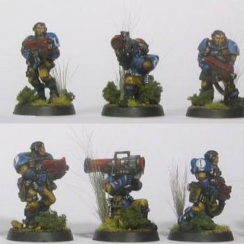 Ultramarine Space Marine Scout Squad 2 by nornicle