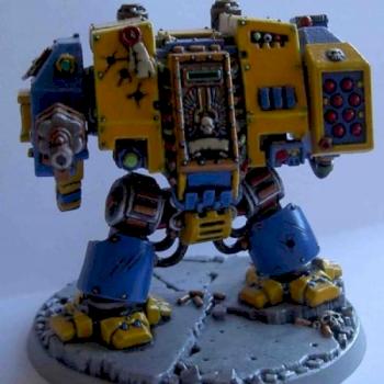 Space Marine dreadnought by Ghazghkull