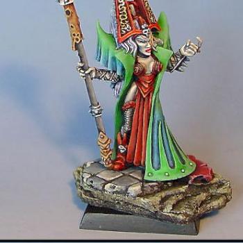 Warhammer Dark Elf Sorceress by Celthulhu
