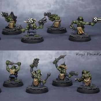 Back view of Gretchin squad by KujoPainting