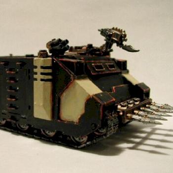 Chaos Space Marine Rhino by vellavathalor