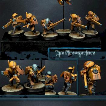 Tau Fire Warrior Squad by jarhead
