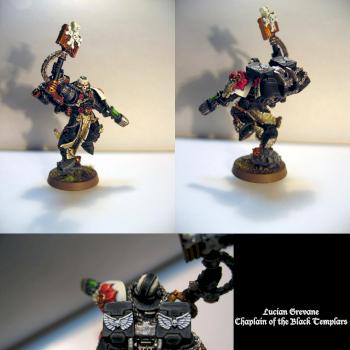 Black Templar Chaplain by HarlequinZer0