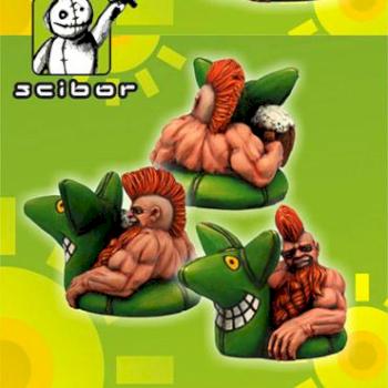 Summer 2009 promo miniature Dwarf on rubber goblin by Scibor