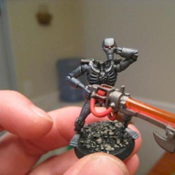 Ice Blue Metal Necron Warrior by Dark Trainer