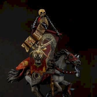 WARHAMMER Single Chaos Marauder Horseman with Standard by rene