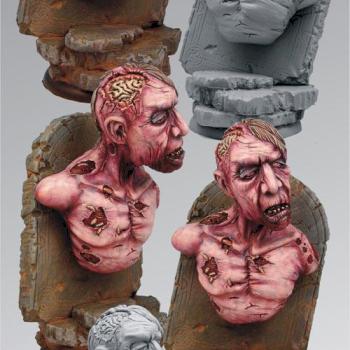 Scibor Monstrous Miniatures Zombie Bust - total height 120mm by Scibor