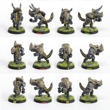 Blood bowl lizardmen team by Jude