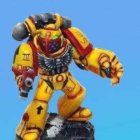 Imperial Fists sergeant by Brother Kadmaeus