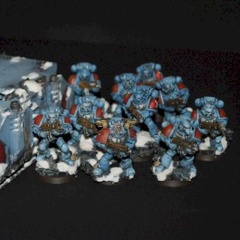 Space Wolves Squad with Rhino by miniaturesshop