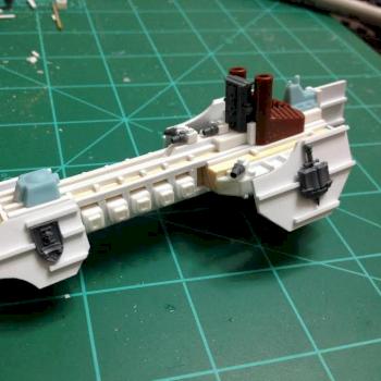 Scratchbuilt Grey Knight Battle Barge by wildcardC3