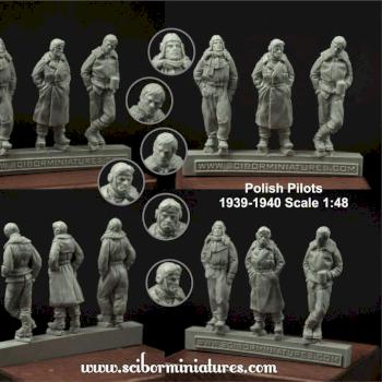 Polish Pilots 1939 1940 1x48 scale by Scibor