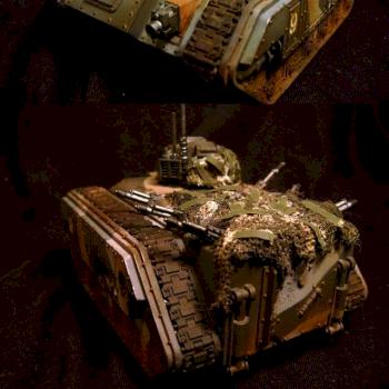 Imperial guard Chimera w cammo net by Tryzna