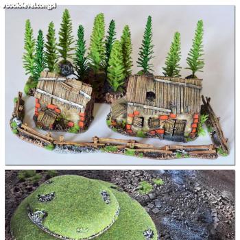 FANTASY BATTLE BRICK VILLAGE SET+ FREE 2 MULTIPLE HILLS by studiolevel