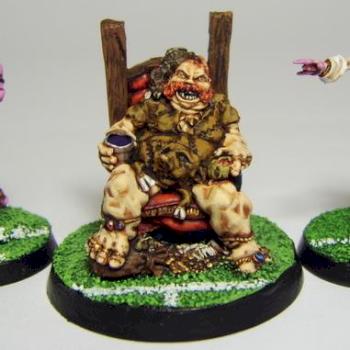 BLOOD BOWL Coach with cheerleader and bloodweiser girl by Katsuhiko JiNNai
