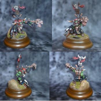 Ork Warboss with Attack Squig by adolf1