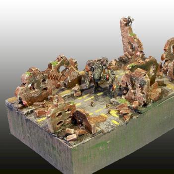 Battletech Timberwolf urban fight by Schnazel
