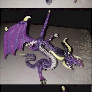 Old Obsidian Elf Dragon by dsdashu