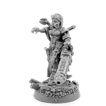 NAKED FEMALE IMPERIAL MECHANIC ERADICATOR SERGEANT WITH GRAVI-CANNON by warex