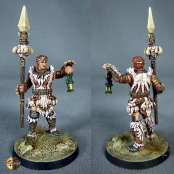 Kingdom Death Survivor in Lion Armor with Spear and Lantern by ZandrisIv