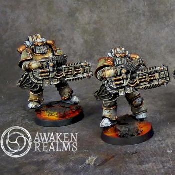 Horus Heresy Death Guard Volkite Culverin Squad by Awaken Realms