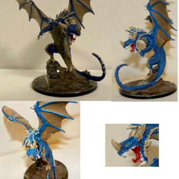 Pathfinder Red Dragon (blue) by Winglessdemon