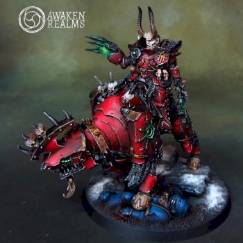 Chaos Space Marines Khorne Lord on Juggernaut by Awaken Realms